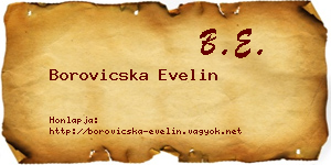 Borovicska Evelin névjegykártya
